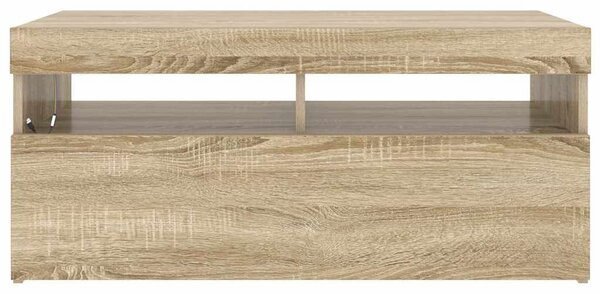 Sonoma tölgy színű TV-szekrény LED-világítással 90 x 35 x 40 cm