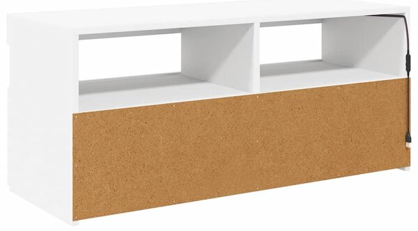 Fehér TV-szekrény LED-lámpákkal 90 x 35 x 40 cm