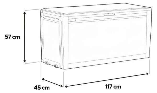 Comfy műanyag kerti láda 270 L