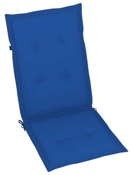 4 db dönthető tömör akácfa kerti szék párnával