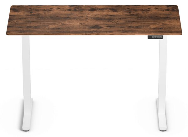 Elektromosan állítható magasságú íróasztal - 140x60cm rusztikus barna ülő-/állómunkához - LVN System Lite LV1717