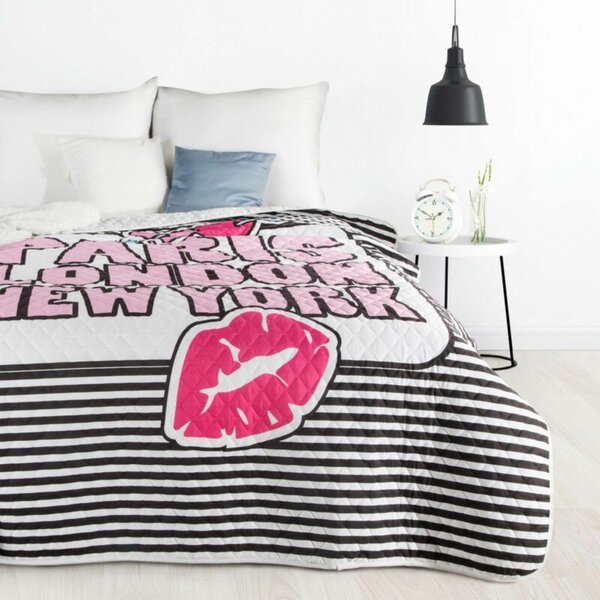 Colet mintás ágytakaró Fehér/rózsaszín 170x210 cm