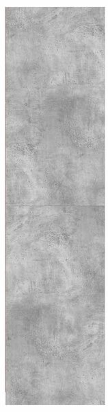 Betonszürke szerelt fa ruhásszekrény 100 x 50 x 200 cm
