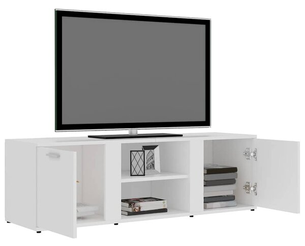 Fehér szerelt fa TV-szekrény 120 x 34 x 37 cm