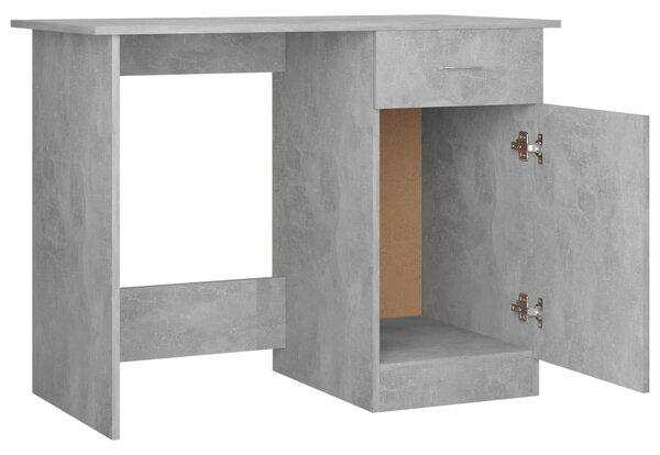 Betonszürke szerelt fa íróasztal 100 x 50 x 76 cm