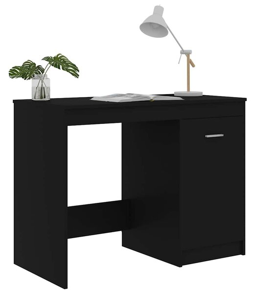 Fekete szerelt fa íróasztal 100 x 50 x 76 cm