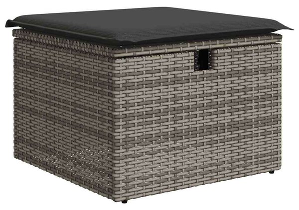 VidaXL Polyrattan Kerti Ülőgarnitúra - 9 részes - Szürke