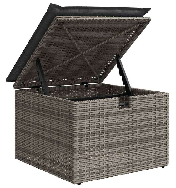 VidaXL 5 részes szürke polyrattan kerti garnitúra