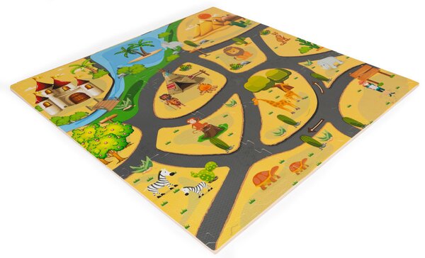 Hab szivacs játszószőnyeg szafari puzzle 9db 93x93cm