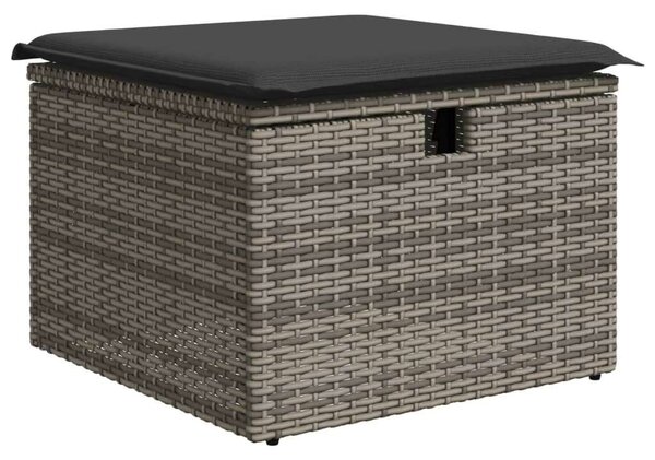 VidaXL 8 részes szürke polyrattan kerti ülőgarnitúra párnákkal