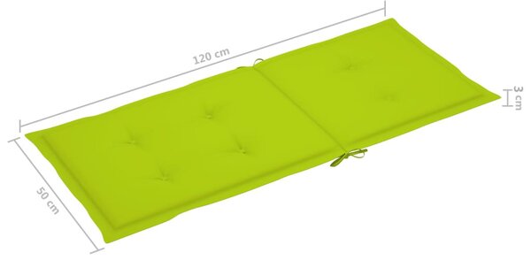 8 db dönthető tömör tíkfa kerti szék párnákkal