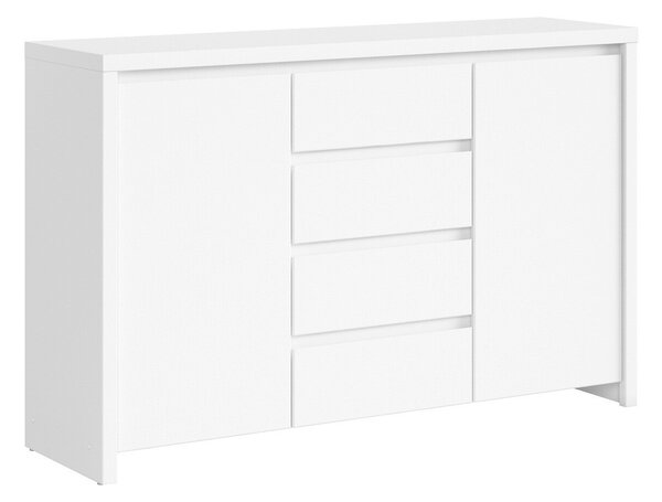 Komód Nolroma 103, Laminált forgácslap, 92x144x41cm, Fehér