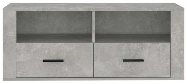 Betonszürke szerelt fa TV-szekrény 100x35x40 cm