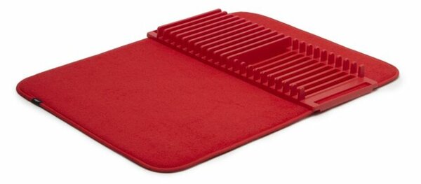 UDRY piros 40x60cm-es szintetikus műszál összecsukható edényszárító matrac