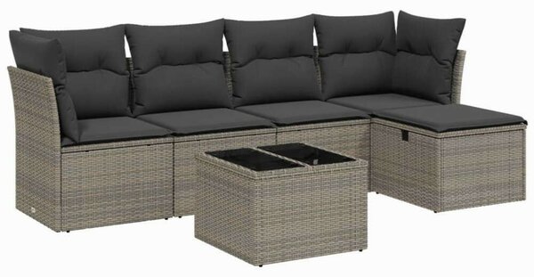 VidaXL Polyrattan Kerti Ülőgarnitúra - 6 részes