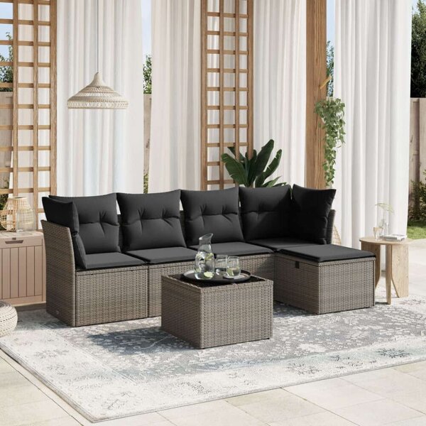 VidaXL Polyrattan Kerti Ülőgarnitúra - 6 részes
