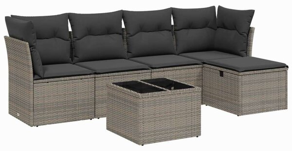 VidaXL Polyrattan Kerti Ülőgarnitúra - 6 részes