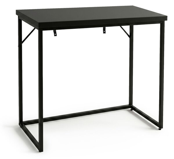 AKORD ORIGO 90 cm Loft Konzolasztal Fekete Fém Lábakkal