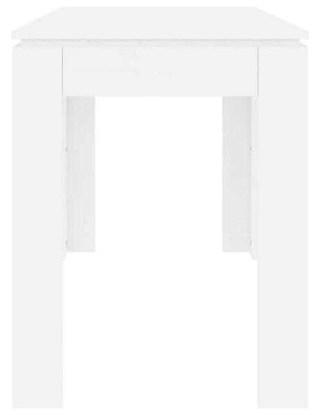 Fehér szerelt fa étkezőasztal 120 x 60 x 76 cm