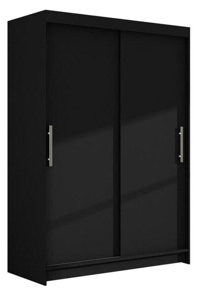 Gardróbszekrény Closico Pacron I, Laminált forgácslap, 200x120x58cm, Fekete