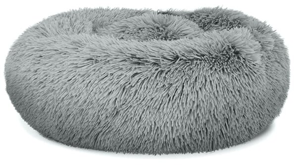 Plüss ágy kutyáknak 40 cm világosszürke