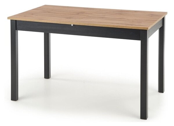 Asztal Houston 965Wotan tölgy, Fekete, 75x74x124cm, Hosszabbíthatóság, Laminált forgácslap, Laminált forgácslap