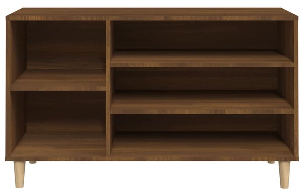 Barna tölgyszínű szerelt fa cipősszekrény 102x36x60 cm