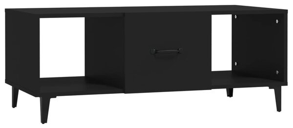Fekete szerelt fa dohányzóasztal 102 x 50 x 40 cm