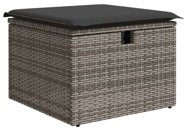 Polyrattan Kerti Ülőgarnitúra - 8 részes - Szürke