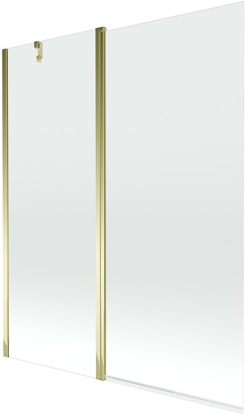 Mexen Flip, kádparaván 1 szárny 140 x 150 cm, forgó szárny, 6 mm átlátszó üveg, arany profil, 894-140-101-50-00