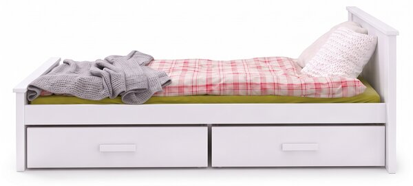 ALDO gyerekágy ágyneműtartó fiókokkal 80x180 - fehér