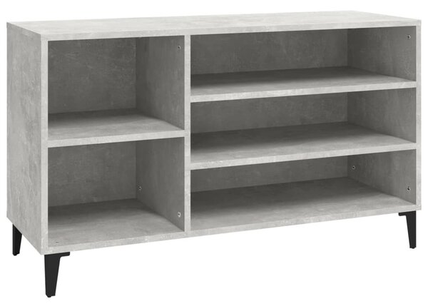 Betonszürke szerelt fa cipőszekrény 102x36x60 cm