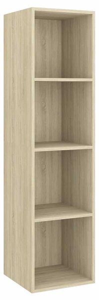 3 részes tölgyszínű szerelt fa TV-szekrény szett