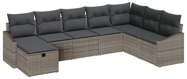VidaXL Kanapé Szett párnával 9 pcs polirattan
