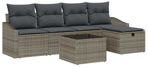 VidaXL Kanapé Szett párnával 5 pcs polirattan