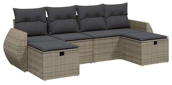 Polyrattan Kerti Ülőgarnitúra - 6 Részes Szett