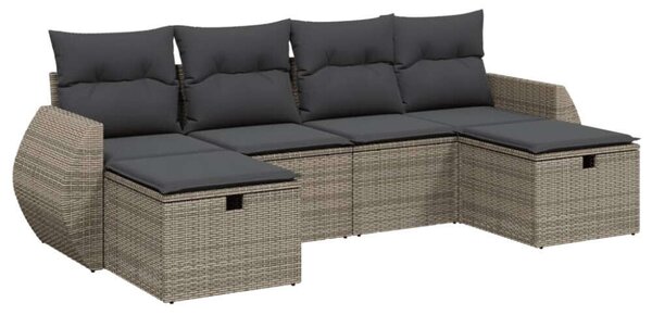 Polyrattan Kerti Ülőgarnitúra - 6 Részes Szett