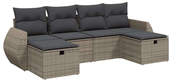 Polyrattan Kerti Ülőgarnitúra - 6 Részes Szett