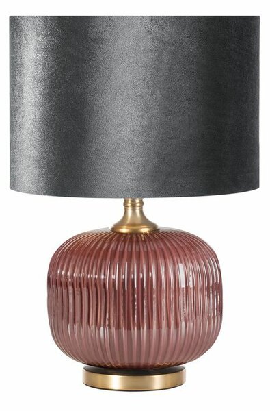 Marita asztali lámpa bársony búrával Bordó/ezüst 33x50 cm