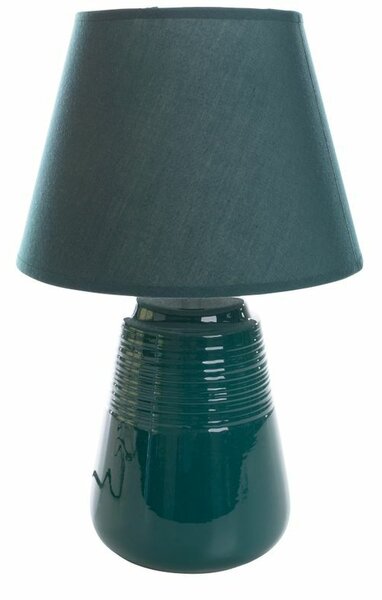 Karla asztali lámpa matt szövetbúrával Türkiz 25x25x40 cm