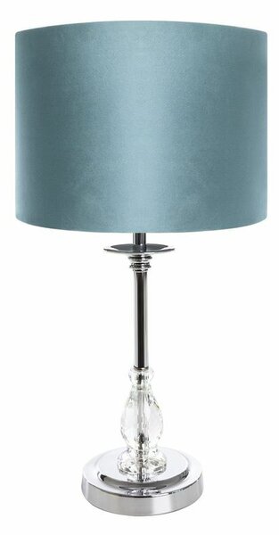 Monik asztali lámpa bársony búrával Kék/ezüst 30x30x53 cm