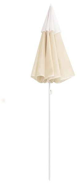 Homokszínű kültéri napernyő acél rúddal 180 cm
