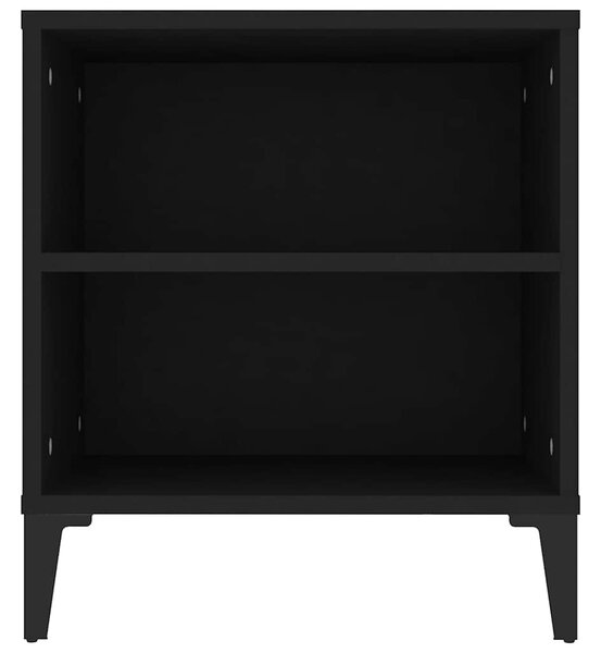 Fekete szerelt fa TV-szekrény 102x44,5x50 cm
