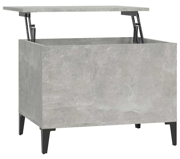 Betonszürke szerelt fa dohányzóasztal 60 x 44,5 x 45 cm