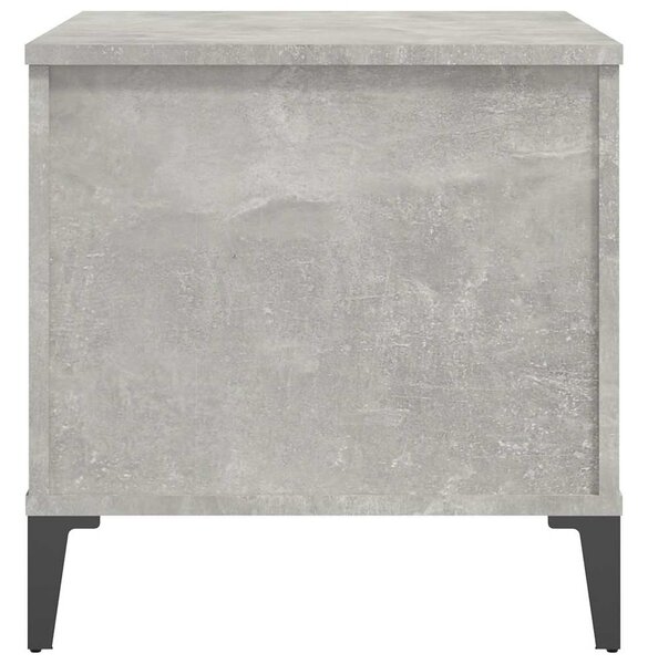 Betonszürke szerelt fa dohányzóasztal 60 x 44,5 x 45 cm