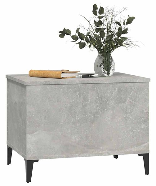 Betonszürke szerelt fa dohányzóasztal 60 x 44,5 x 45 cm