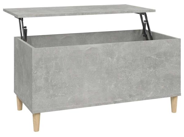 Betonszürke szerelt fa dohányzóasztal 90x44,5x45 cm