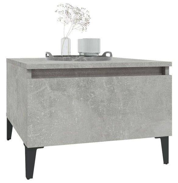 Betonszürke szerelt fa dohányzóasztal 90x49x45 cm