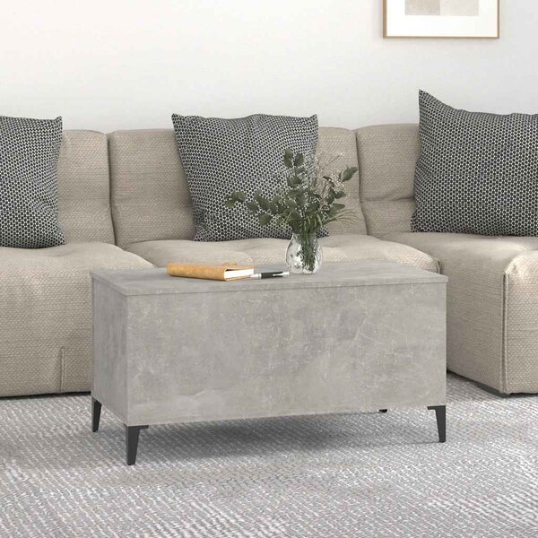 Betonszürke szerelt fa dohányzóasztal 90x44,5x45 cm