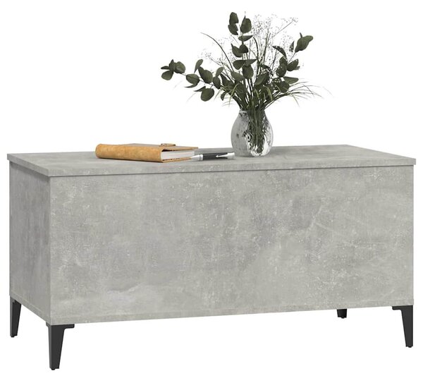 Betonszürke szerelt fa dohányzóasztal 90x44,5x45 cm